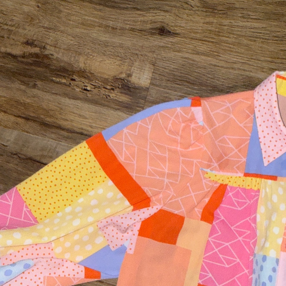 Fate Patchwork Button-Down Top - Picture 7 of 10